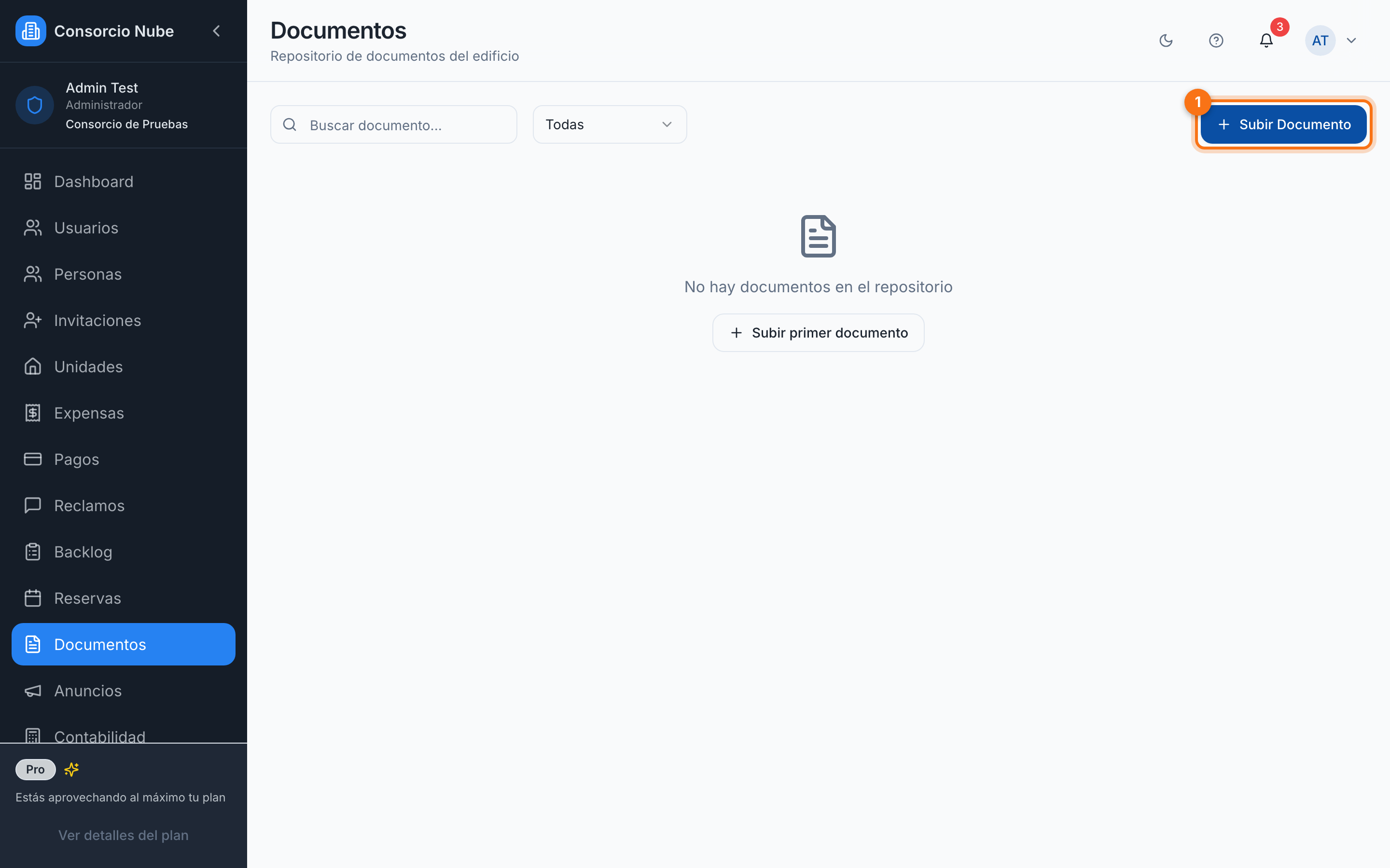 Documentos vacío