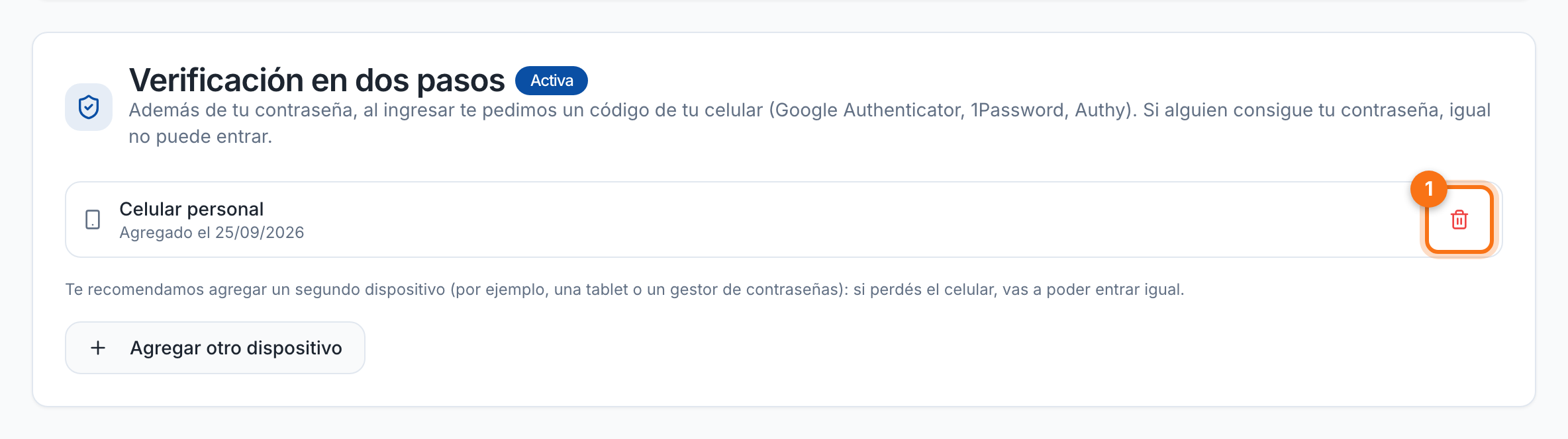 Quitar un dispositivo